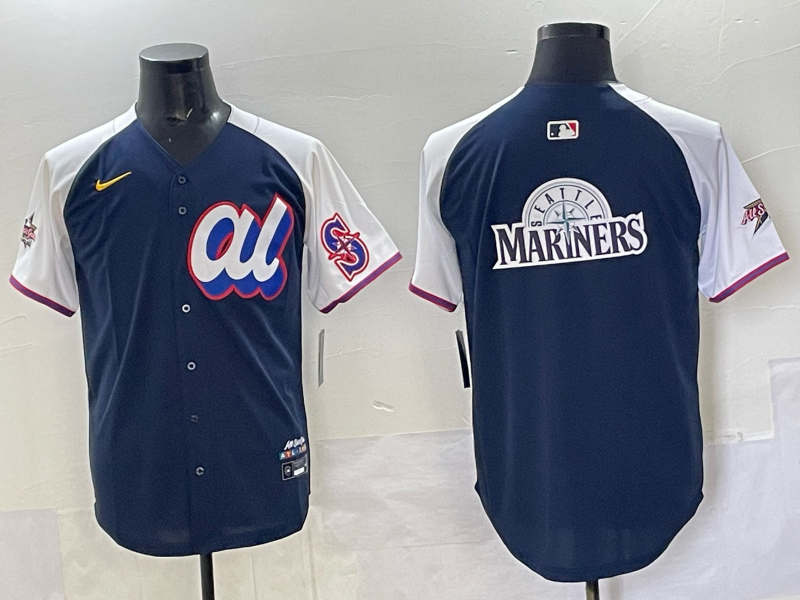 Men Seattle Mariners blank blue MLB All Star 2025 Nike jersey 002->oakland athletics->MLB Jersey